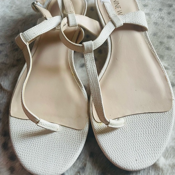 Nine West Cream Textured Sandals - Picture 5 of 7